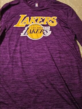 NBA Los Angeles Lakers Purple and Yellow Logo Tee